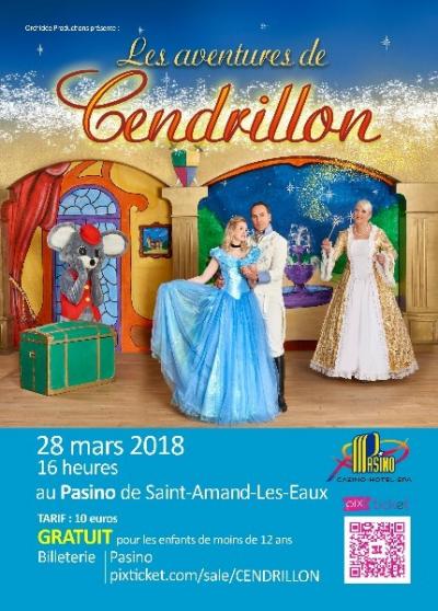 Cendrillon 28 mars 16h Pasino de Saint Amand les Eaux